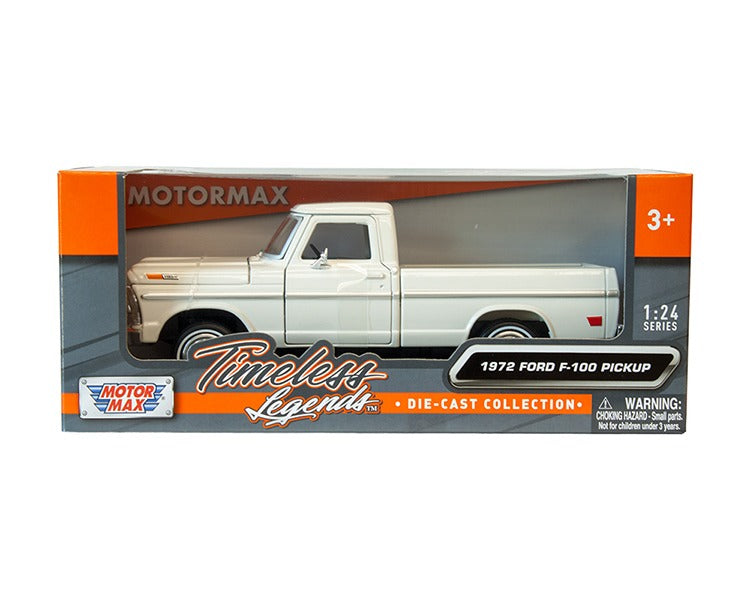 Motormax 79384 Timeless Legends 1972 Ford F-100 Pick Up Truck 1:24 White