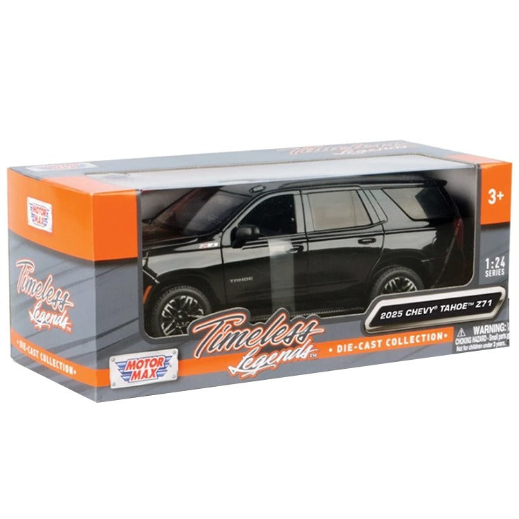 Motormax 79392 Timeless 2025 Chevrolet Tahoe Z71 1:24 – 1:25 Black