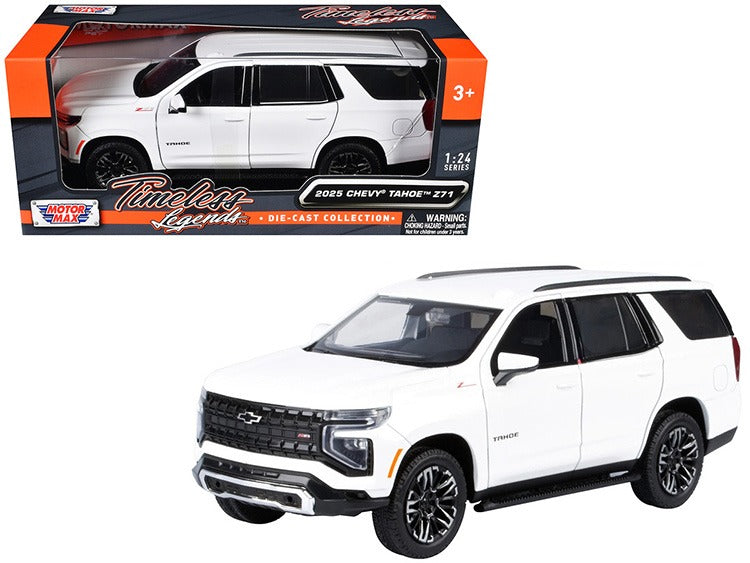Motormax 79392 Timeless 2025 Chevrolet Tahoe Z71 1:24 – 1:25 White