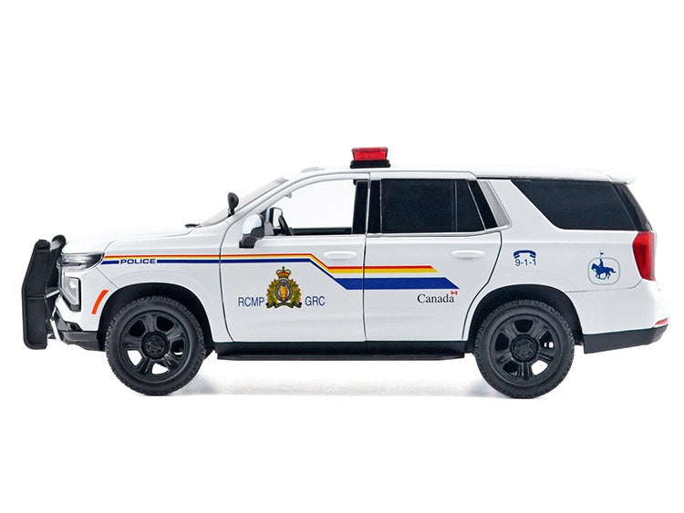 Motormax 79628 2025 Chevrolet Tahoe PPV Royal Canadian Mounted Police 1:24 with Light and Sound White