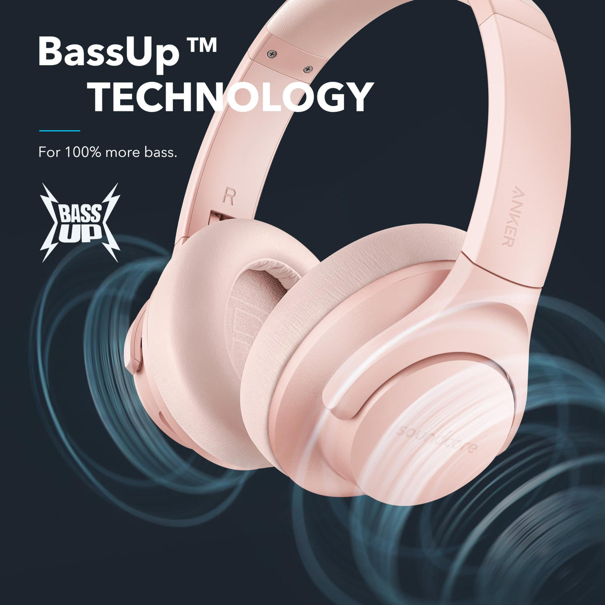 Soundcore Anker Life Q20 Hybrid Active Noise Cancelling Headphones, Wireless Over Ear Bluetooth Headphones, 60H Playtime, Hi-Res Audio, Deep Bass, Memory Foam Ear Cups, Travel, Office
