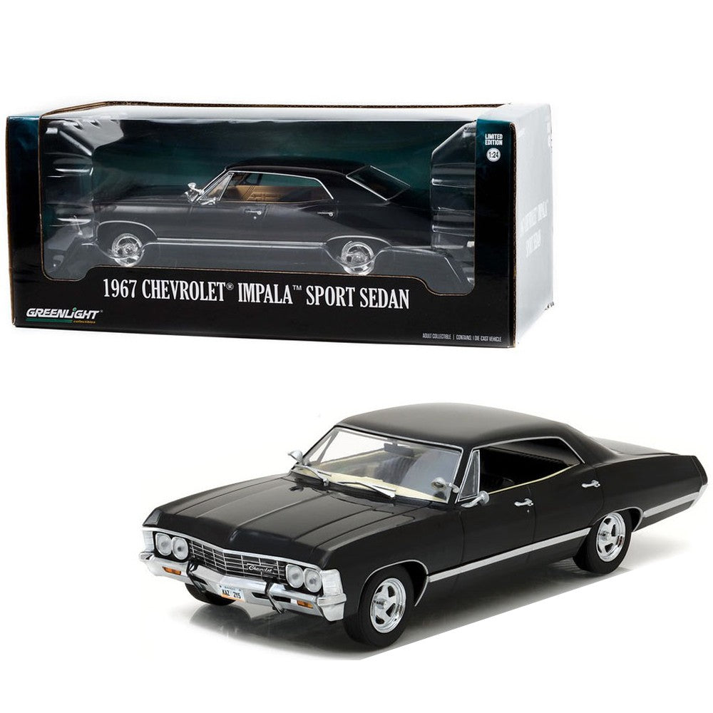 Greenlight 84035 1967 Chevrolet Impala Sport Sedan 1:24 Tuxedo Black