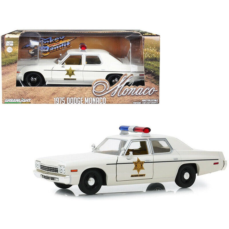Greenlight 84094 1975 Dodge Monaco Hazzard County Sheriff 1:24 Cream