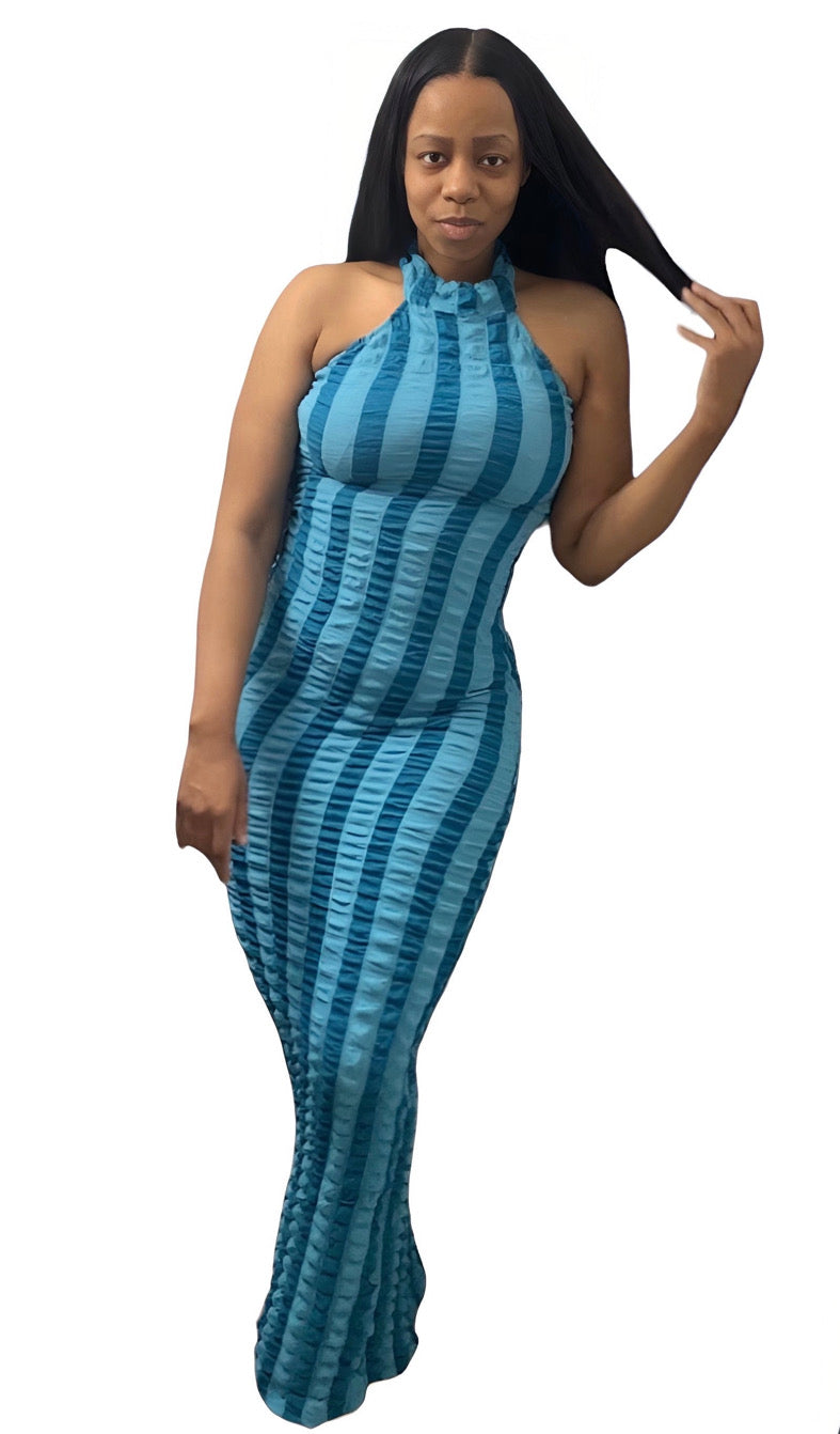 Diamond Maxi Dress - Blue