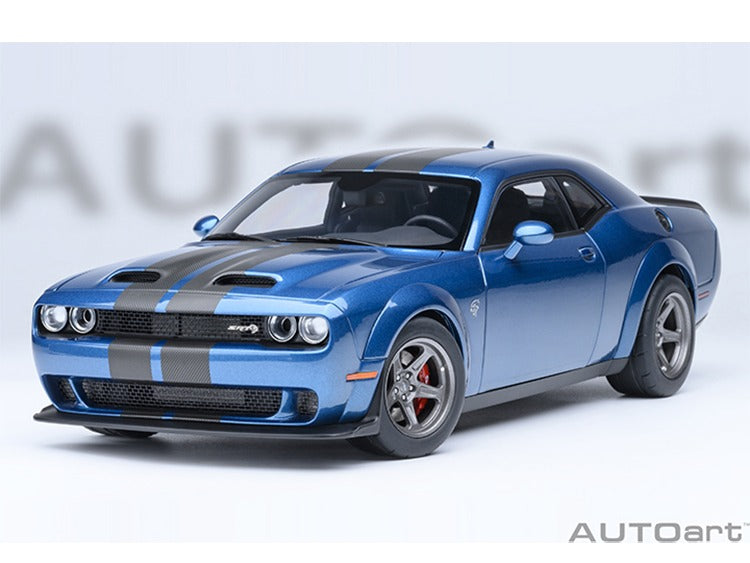 AUTOart 71767 2023 Dodge Challenger SRT Super Stock 1:18 Frostbite / Blue
