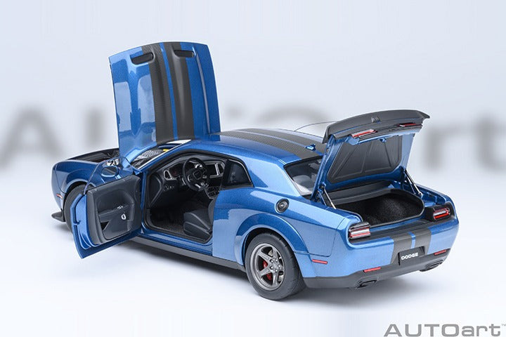 AUTOart 71767 2023 Dodge Challenger SRT Super Stock 1:18 Frostbite / Blue