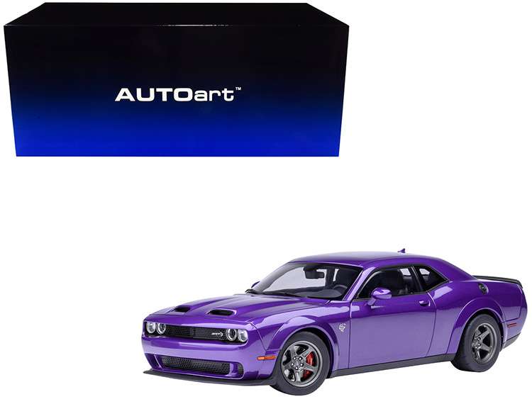AUTOart 71768 2023 Dodge Challenger SRT Super Stock 1:18 Plum Crazy / Purple