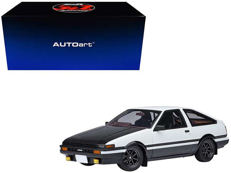 AUTOart 78787 Project D Initial D Final 30 Year Toyota Sprinter Trueno AE86 1:18 Black / White