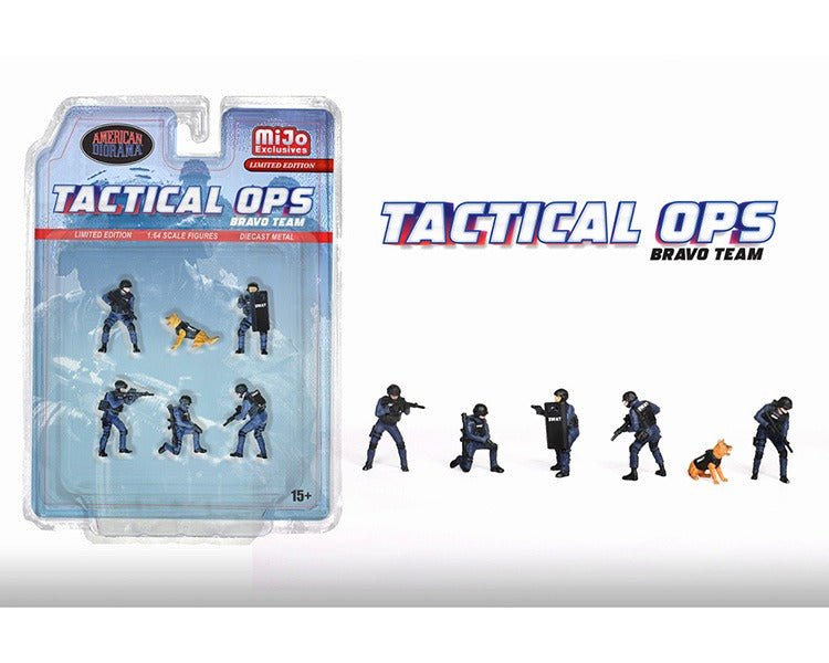 American Diorama AD-2439 Tactical OPS SWAT Bravo Team Figures Set