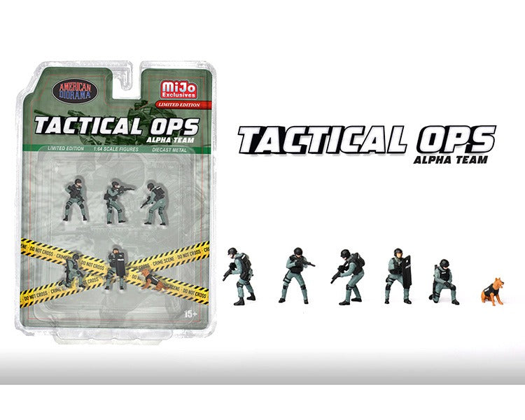 American Diorama AD-2440 Tactical OPS Police Alpha Team Figures Set