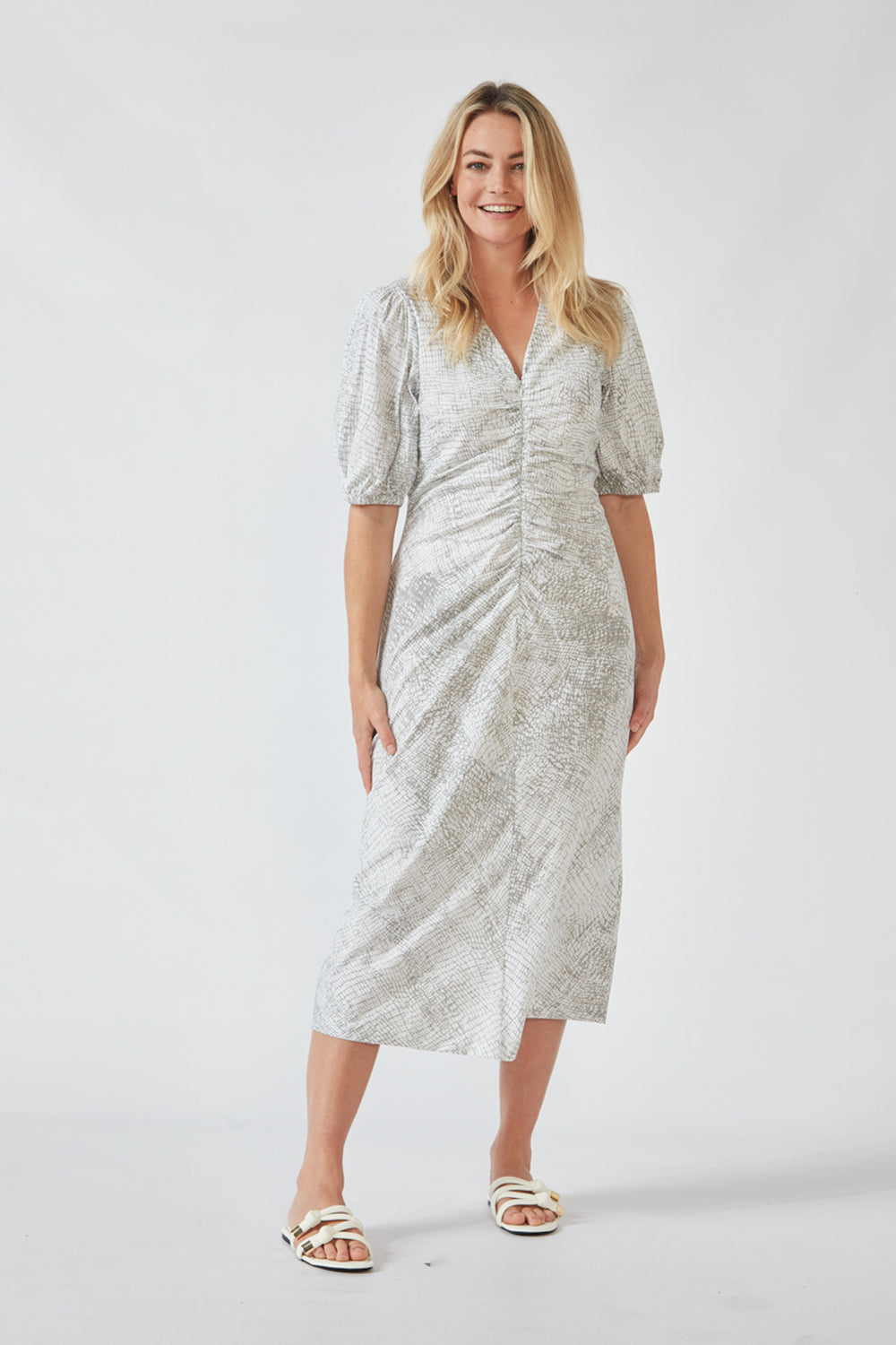Acrobat Bay Jinx Dress - Pumice Print