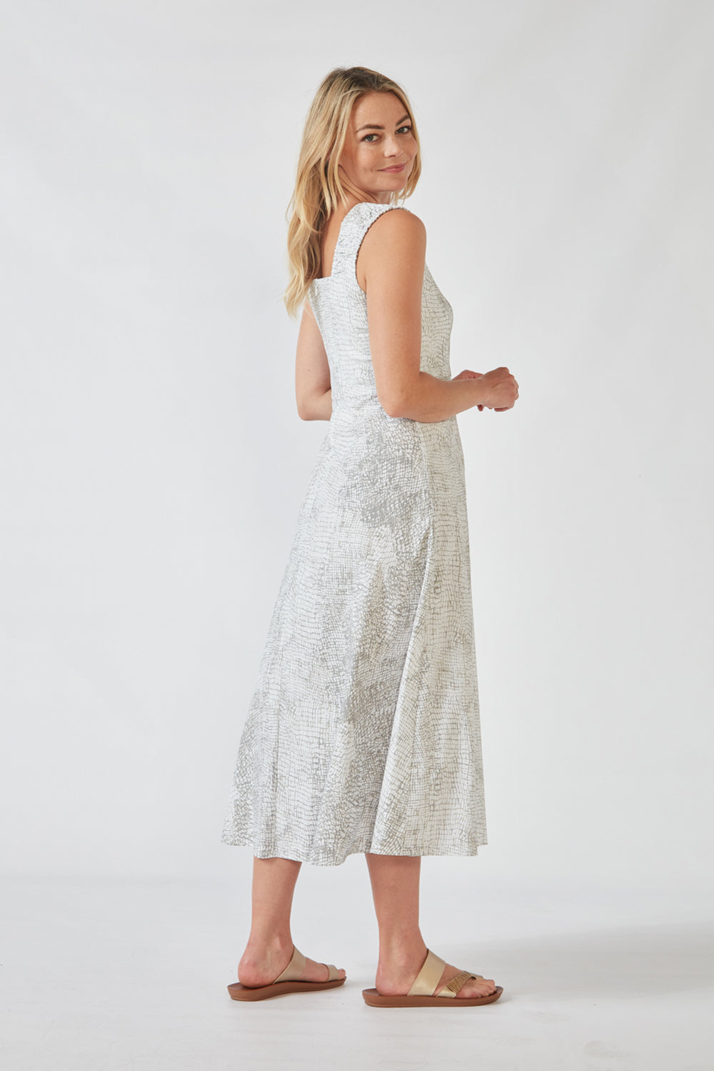 Acrobat Bay Mambo Dress - Pumice Print