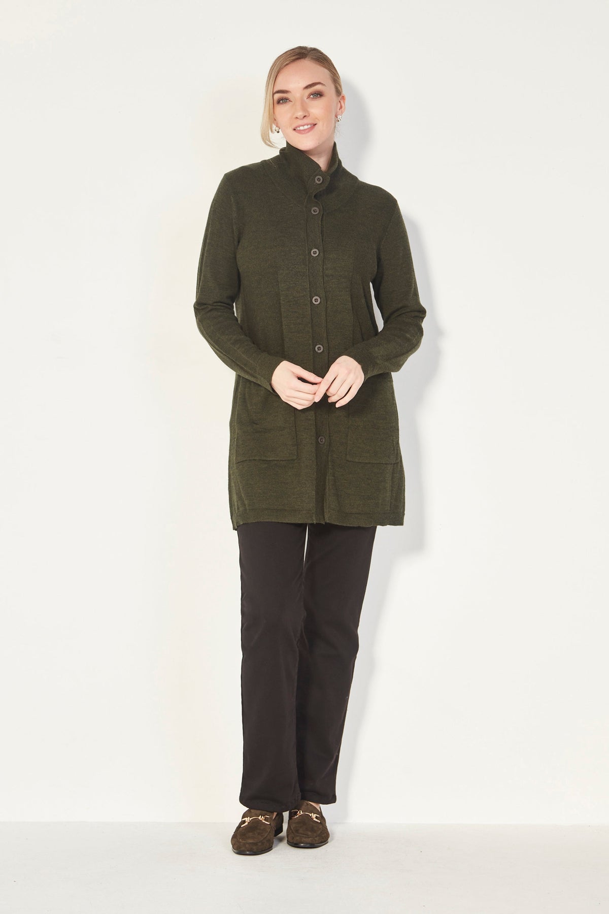 Engage Cardi - Olive Marle