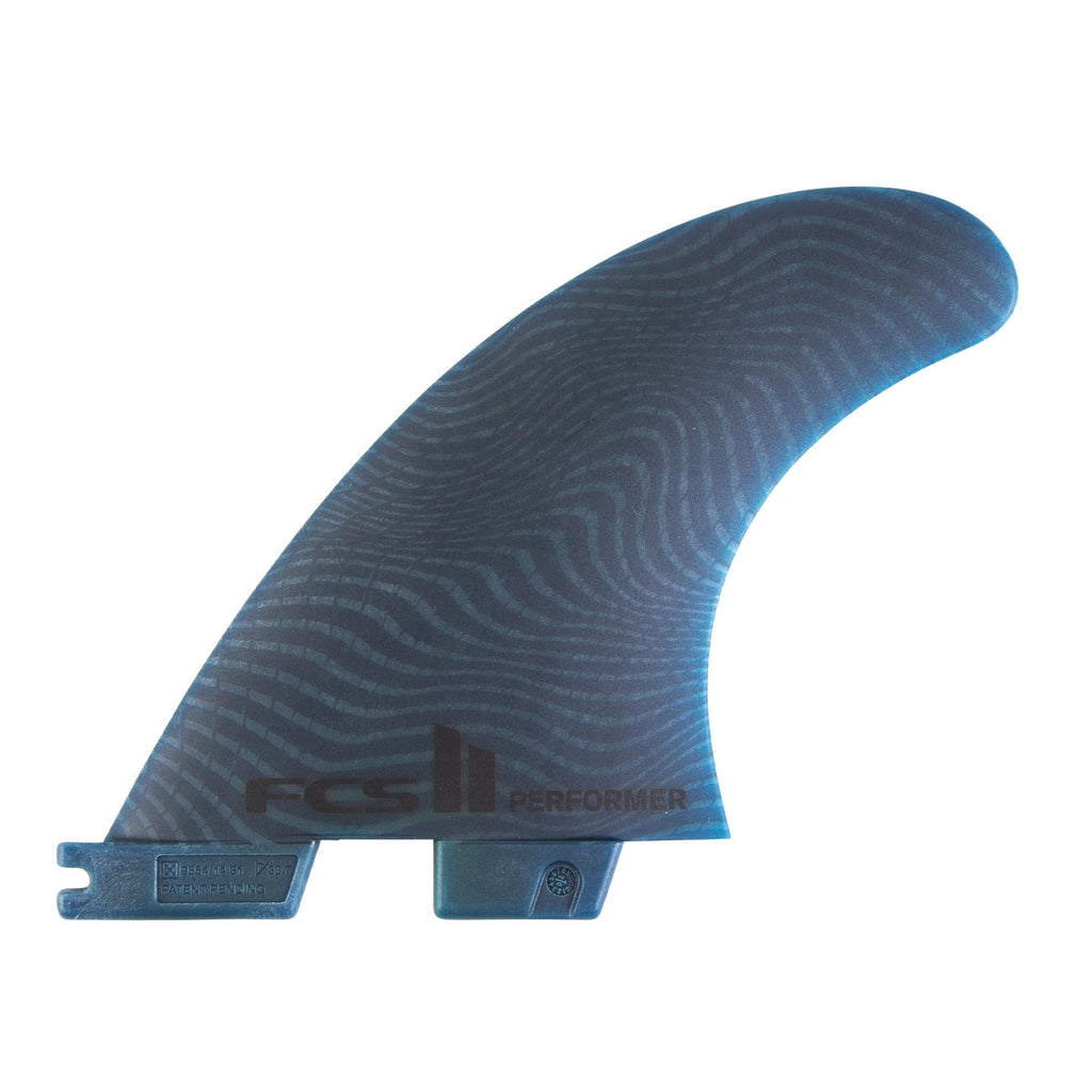 FCS II Performer PC Small Teal/Black Quad Rear Fin