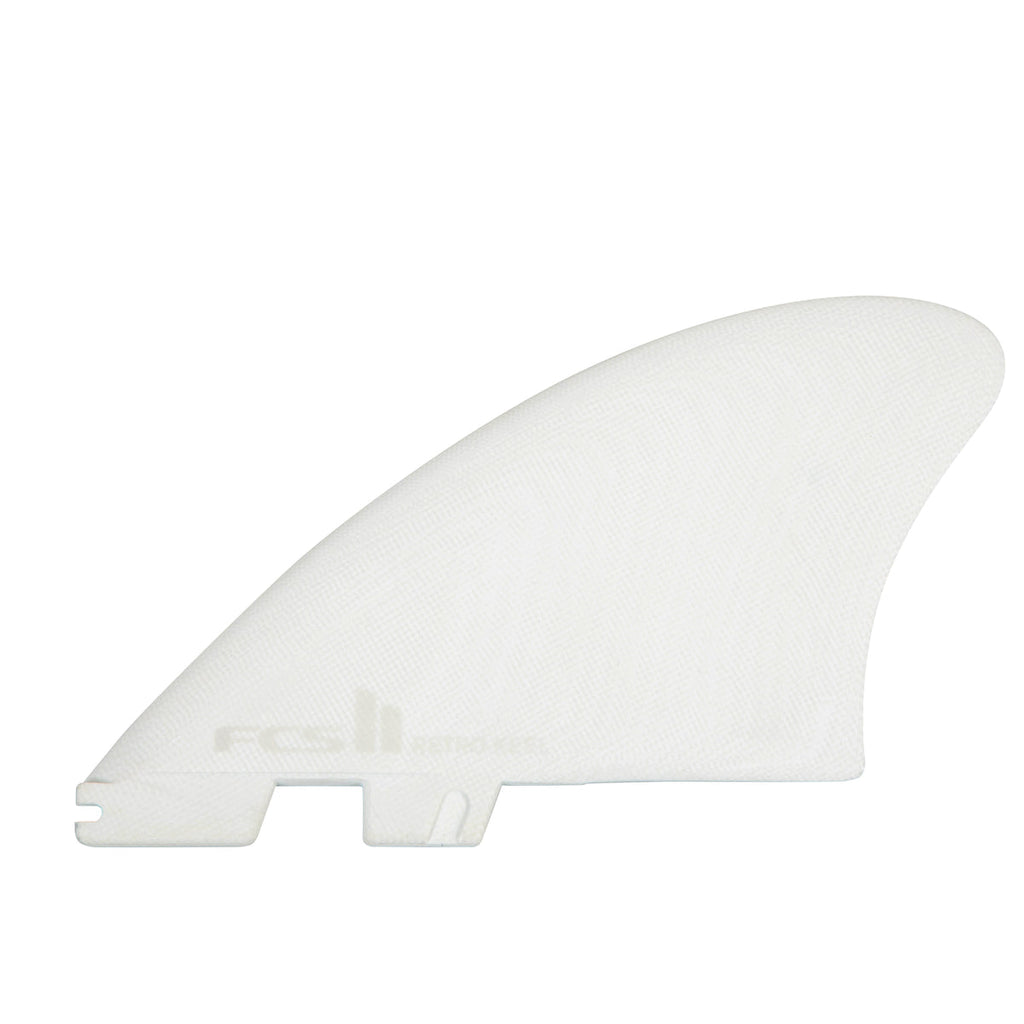 FCS II Retro Keel PG White Twin Fins