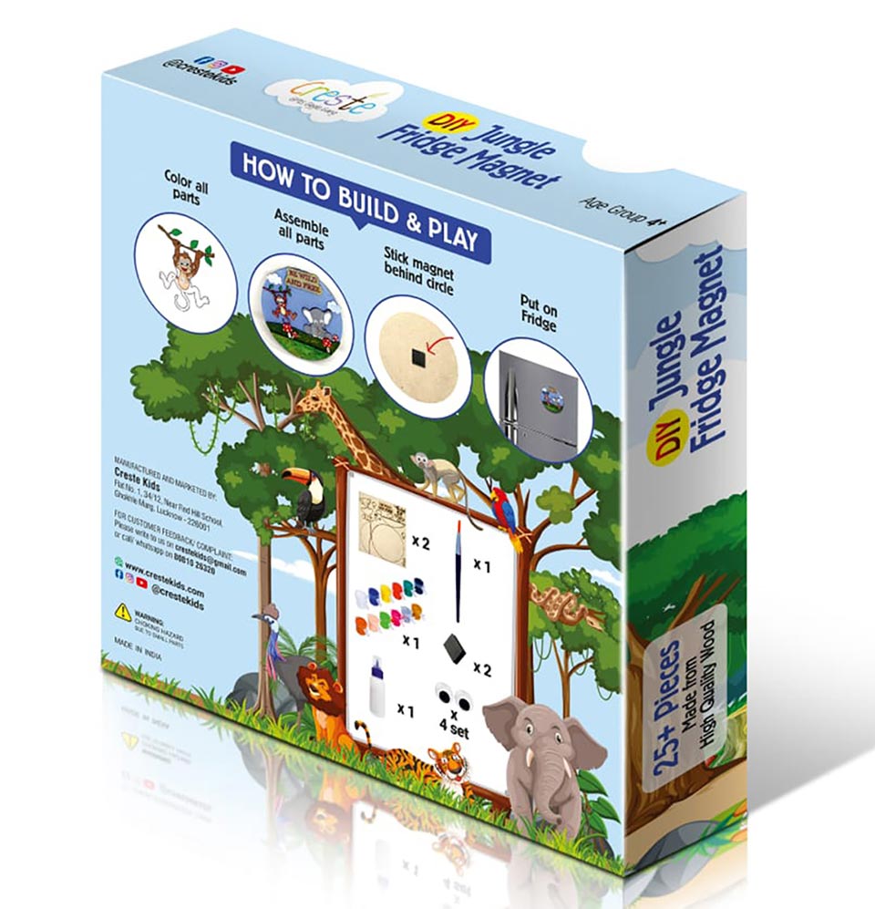 DIY Fridge Magnet Jungle Theme Kit | 4years+