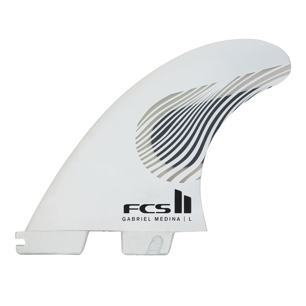 FCS II Gabriel Medina PC Tri Fins Black/White XLar