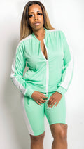 Minty Fresh Two Piece Short Set - Green