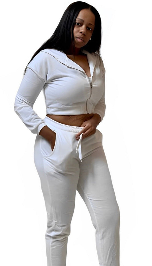 Spin Bout U 3 Piece Sweatsuit - White