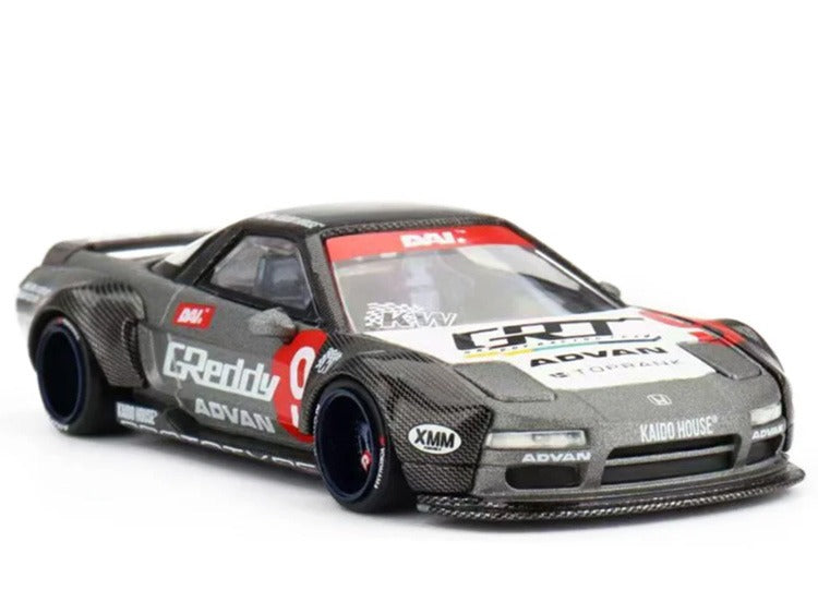 Mini GT x Kaido House KHMG190 Honda NSX Kaido Test Car Spec V1 1:64 Greddy Advan #9 Grey