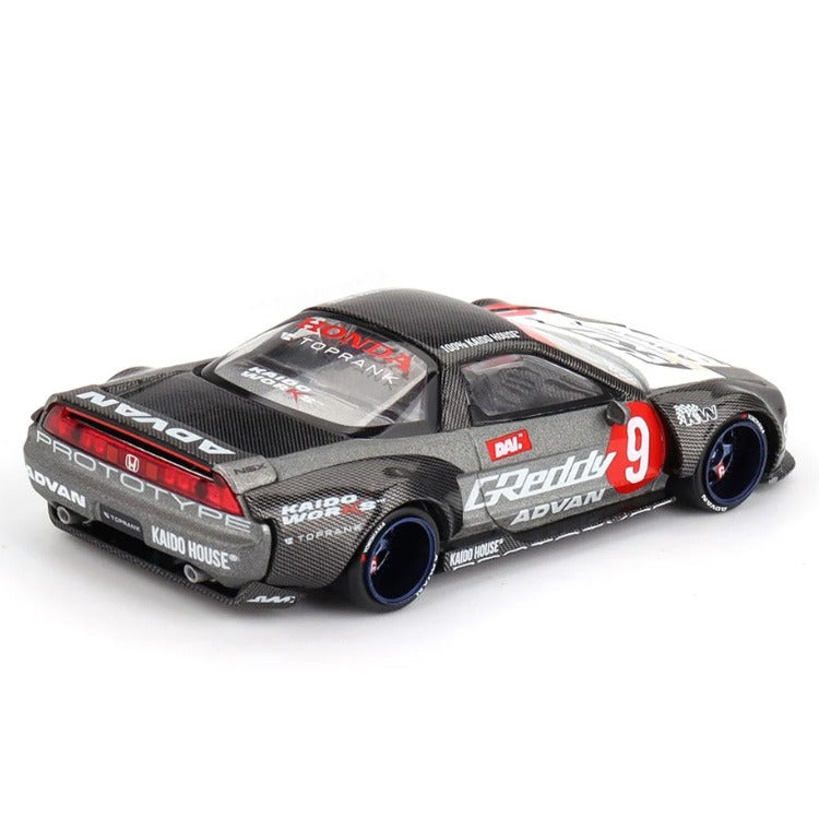 Mini GT x Kaido House KHMG190 Honda NSX Kaido Test Car Spec V1 1:64 Greddy Advan #9 Grey