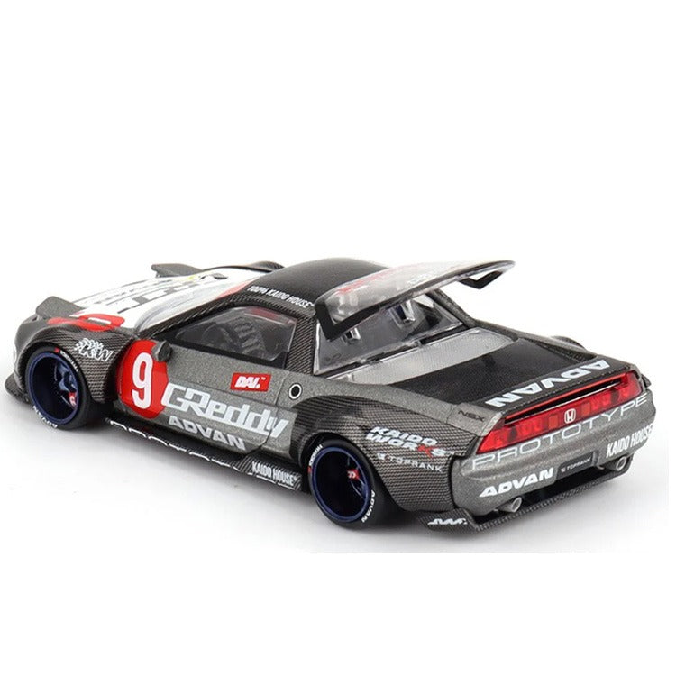 Mini GT x Kaido House KHMG190 Honda NSX Kaido Test Car Spec V1 1:64 Greddy Advan #9 Grey