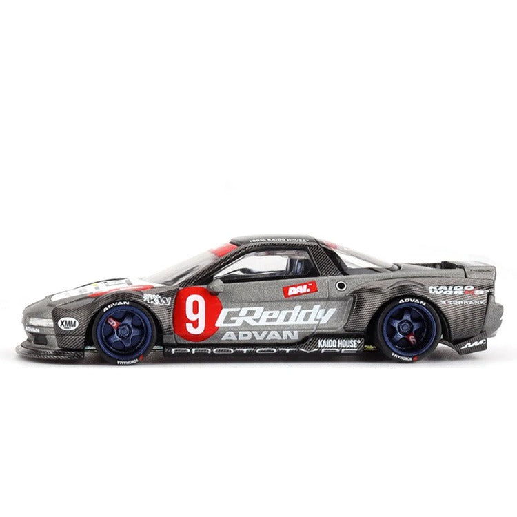 Mini GT x Kaido House KHMG190 Honda NSX Kaido Test Car Spec V1 1:64 Greddy Advan #9 Grey