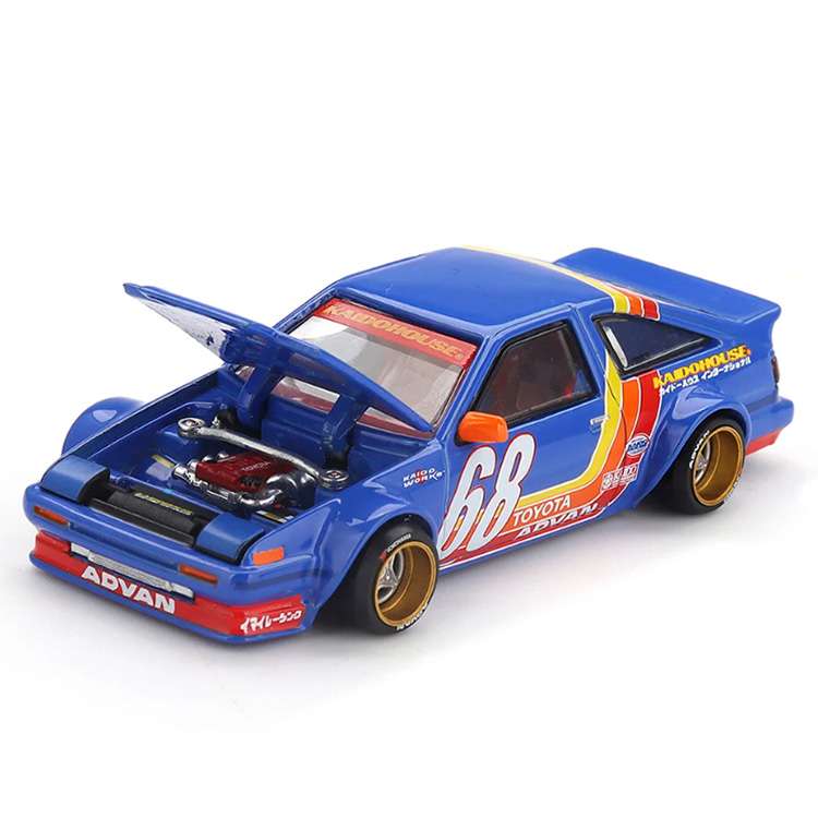 Mini GT x Kaido House KHMG196 Toyota AE86 Sprinter Trueno Kaido Racing V1 1:64 Blue