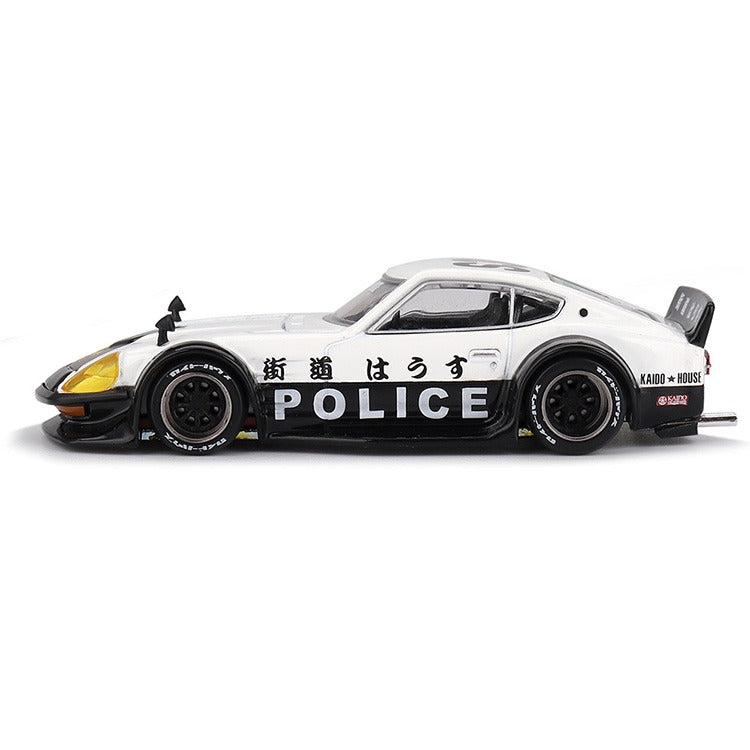 Mini GT x Kaido House KHMG208 Nissan Fairlady Z Kaido GT Police Car 1:64 Black / White