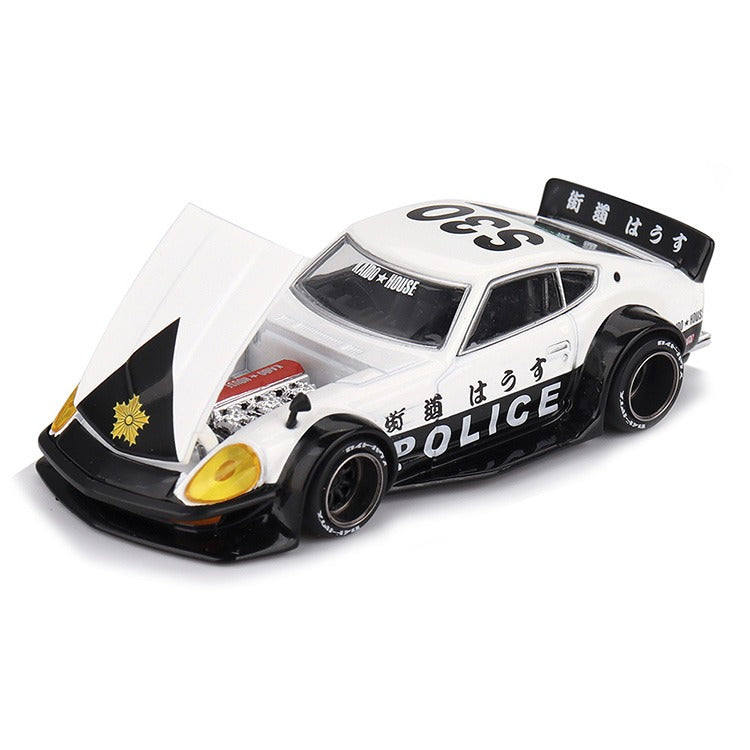 Mini GT x Kaido House KHMG208 Nissan Fairlady Z Kaido GT Police Car 1:64 Black / White