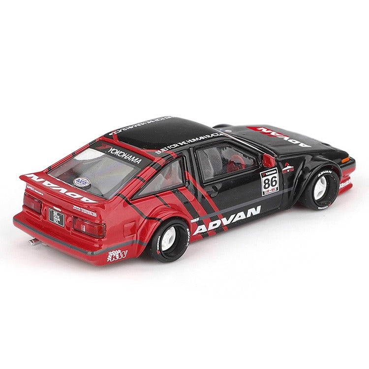 Mini GT x Kaido House KHMG214 Toyota AE86 Sprinter Trueno Kaido ADVAN 1:64 Red / Black