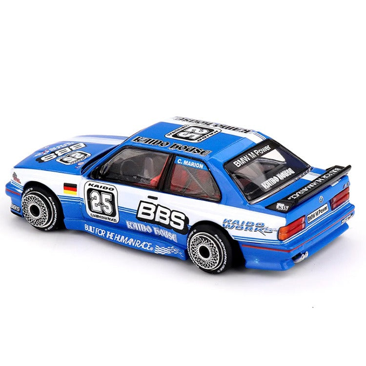 Mini GT x Kaido House KHMG223 BMW M3 #25 BBS Kaido Touring Champ V1 1:64 Blue / White