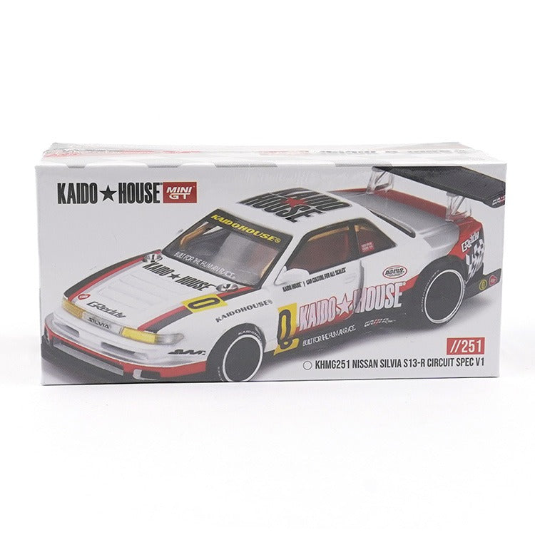 Mini GT x Kaido House KHMG251 Nissan Silvia S13-R Circuit Spec V1 1:64 White