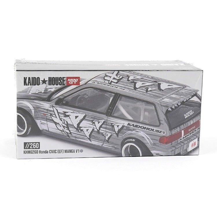 Mini GT x Kaido House KHMG260 Honda Civic (EF) Kaido Manga V1 1:64 Silver