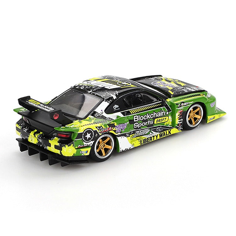 Mini GT MGT00823 LB-Super Silhouette Nissan S15 Silvia #555 V2 2024 Formula Drift Japan 1:64 Green