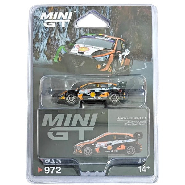Mini GT MGT00972 Hyundai i20 N Rally1 #11 2023 Rally Croatia Power Stage Winner 1:64