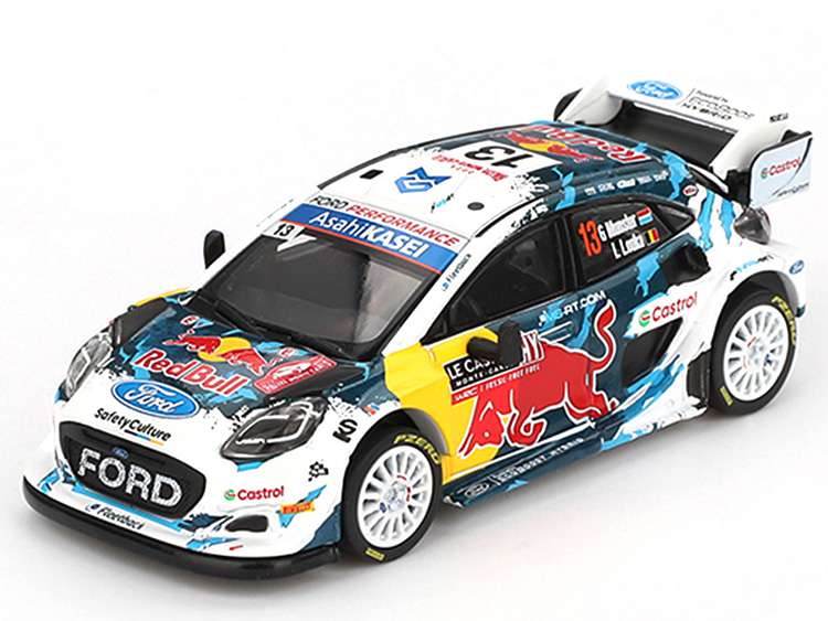 Mini GT MGT00974 Ford Puma Rally1 #13 M-Sport Ford WRT 2024 Rally Monte Carlo 1:64 White