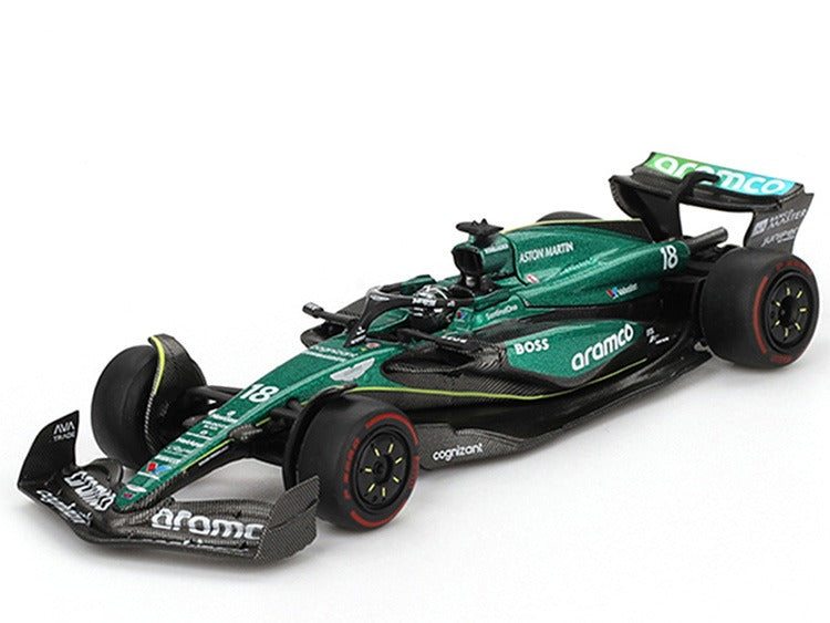 Mini GT MGT01001 Aston Martin AMR24 2024 F1 2024 Bahrain GP 1:64 #18 Lance Stroll Green