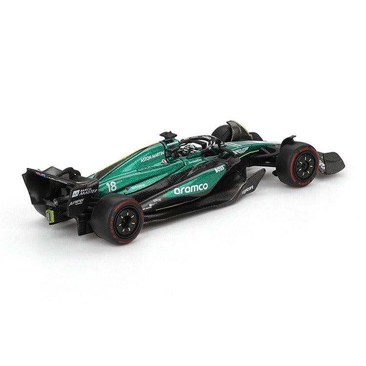 Mini GT MGT01001 Aston Martin AMR24 2024 F1 2024 Bahrain GP 1:64 #18 Lance Stroll Green