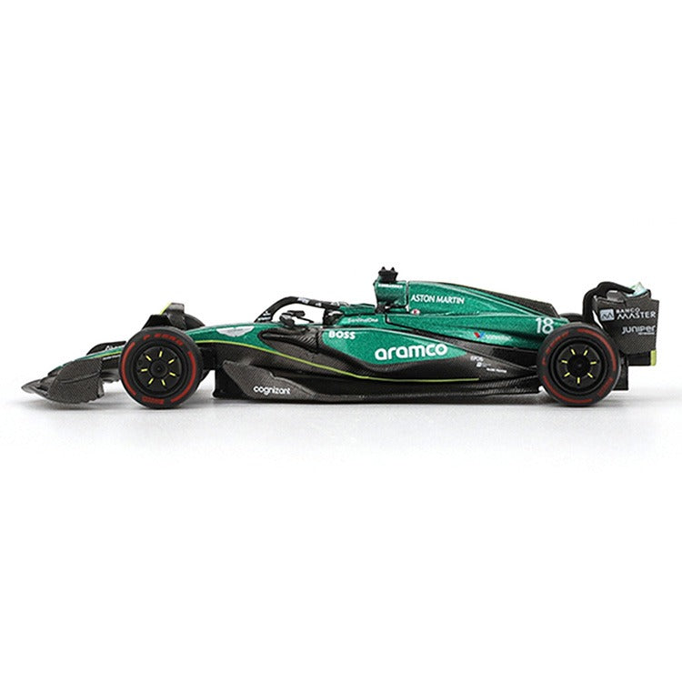Mini GT MGT01001 Aston Martin AMR24 2024 F1 2024 Bahrain GP 1:64 #18 Lance Stroll Green