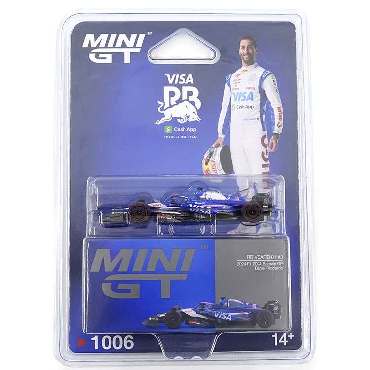 Mini GT MGT01006 RB VCARB 01 2024 F1 2024 Bahrain GP 1:64 #3 Daniel Ricciardo Blue