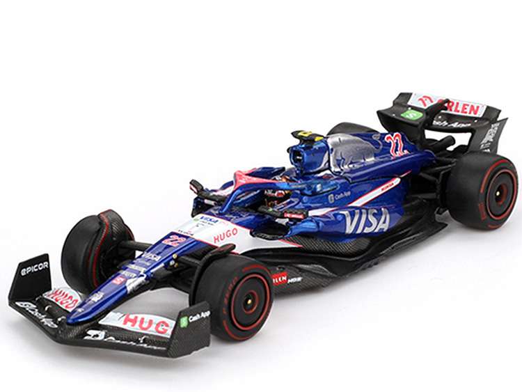 Mini GT MGT01007 RB VCARB 01 2024 F1 2024 Bahrain GP 1:64 #22 Yuki Tsunoda Blue