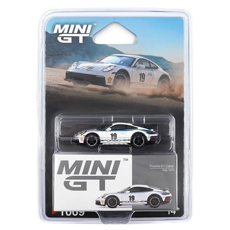 Mini GT MGT01009 Porsche 911 Dakar #19 Rally 1974 1:64 White
