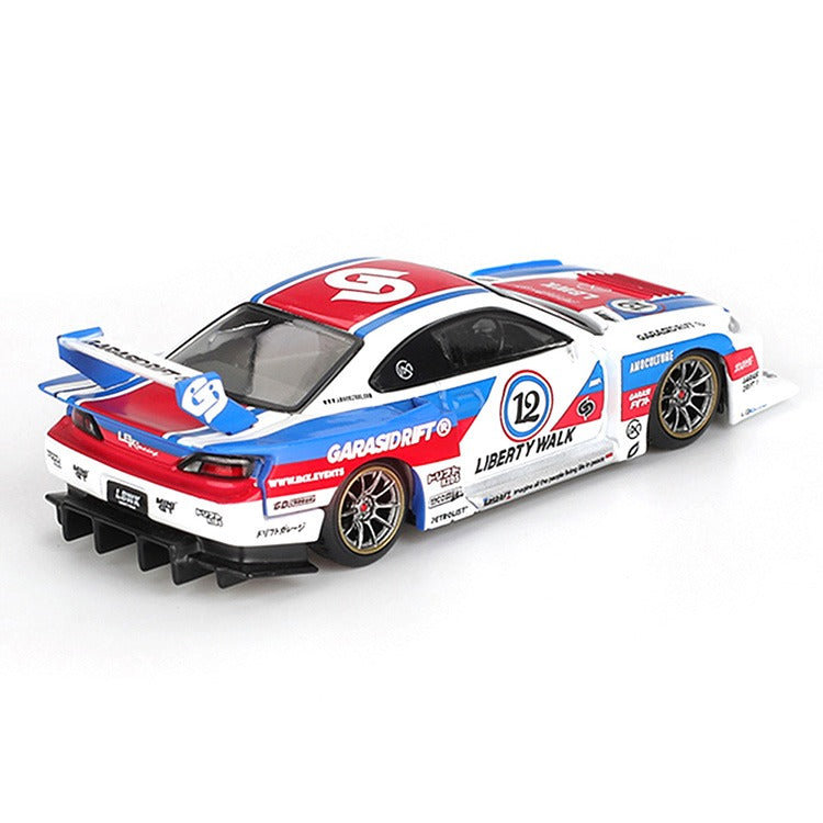 Mini GT MGT01022 Nissan LB-Super Silhouette S15 Silvia Garasidrift x LBWK 2025 1:64 White