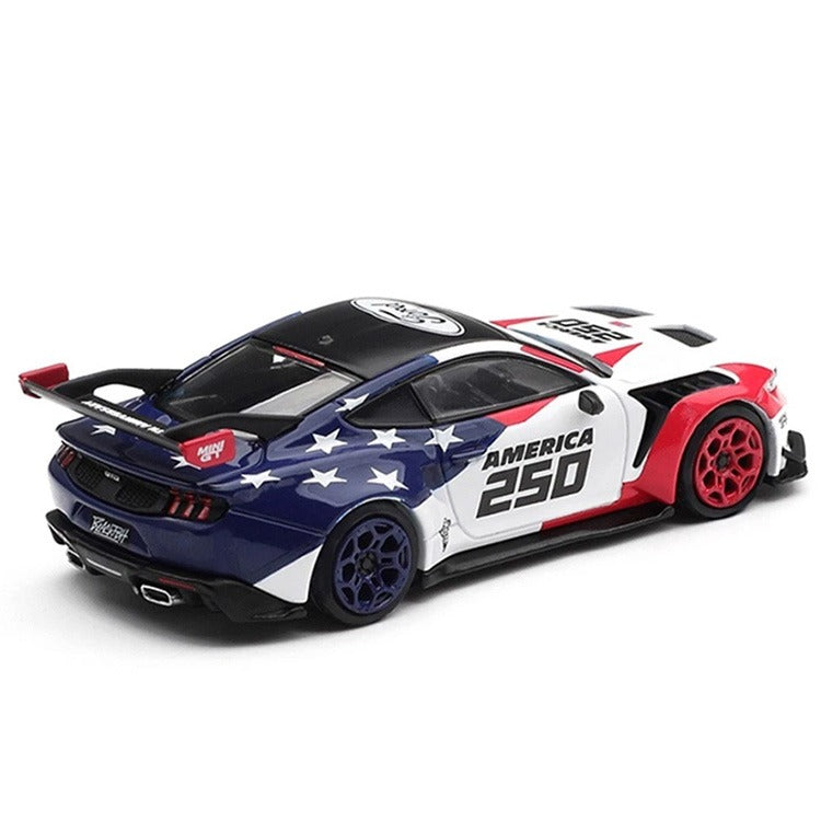 Mini GT MGT01301 Ford Mustang GTD America 250 USA Exclusive LHD 1:64 White Blue Red