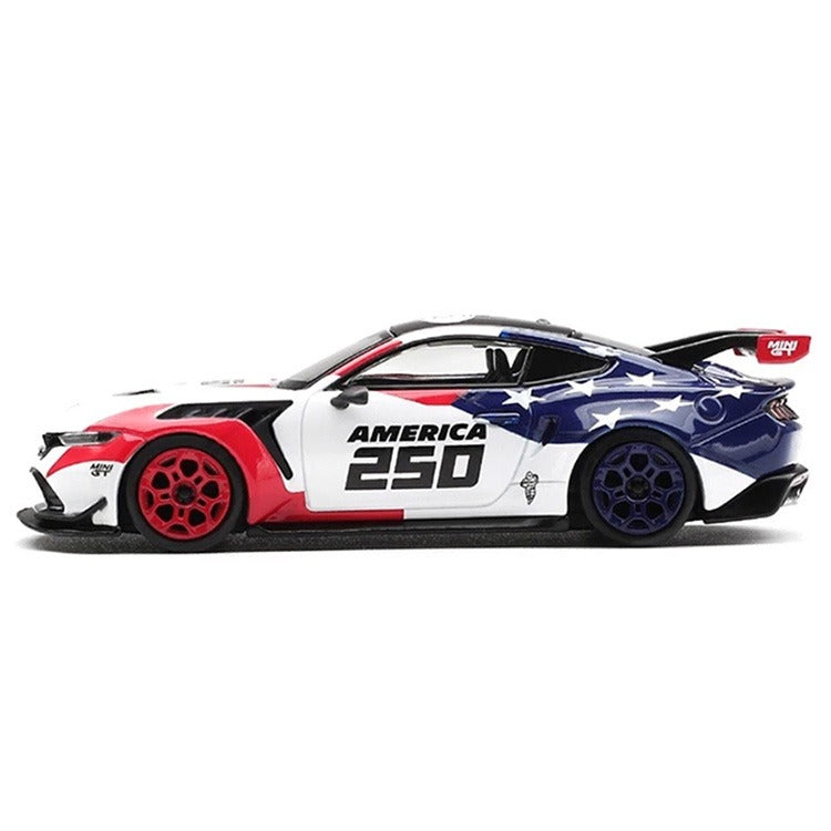 Mini GT MGT01301 Ford Mustang GTD America 250 USA Exclusive LHD 1:64 White Blue Red