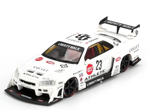 Mini GT MGT01059 Nissan Skyline LB-ER34 Super Silhouette ATHLETE/COLLET 1:64 White