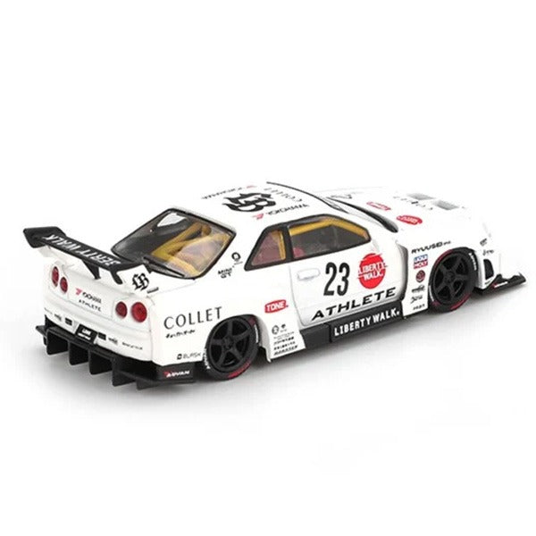 Mini GT MGT01059 Nissan Skyline LB-ER34 Super Silhouette ATHLETE/COLLET 1:64 White