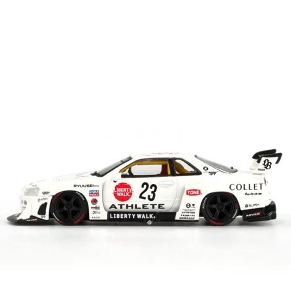 Mini GT MGT01059 Nissan Skyline LB-ER34 Super Silhouette ATHLETE/COLLET 1:64 White