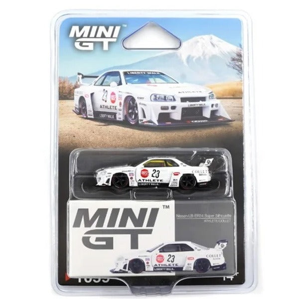 Mini GT MGT01059 Nissan Skyline LB-ER34 Super Silhouette ATHLETE/COLLET 1:64 White